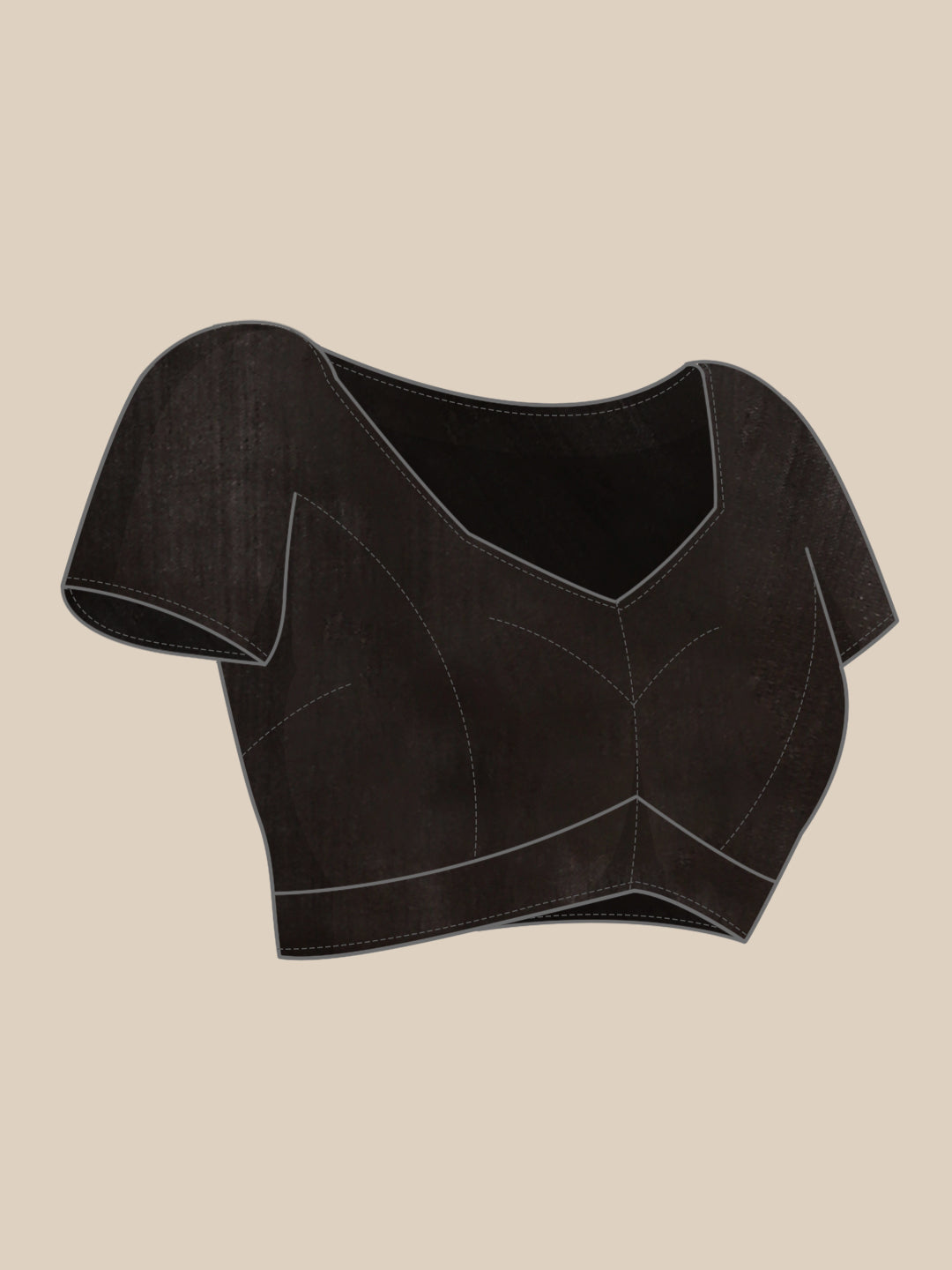 Black Georgette Embroidered Mirror-Work Saree with Unstitched Blouse